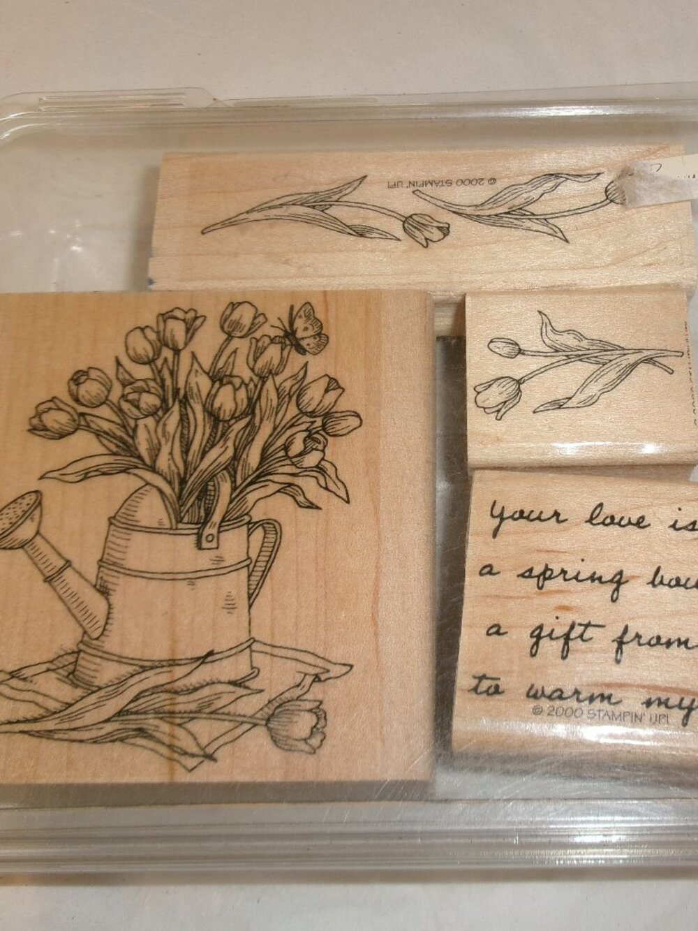 Stampin' Up Rubber Stamp Set  SPRING BOUQUET 4 Piece 2000